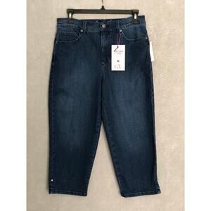 Gloria Vanderbilt Capri Length Jeans Classic Rise Dark Wash Women's Size 6 NEW